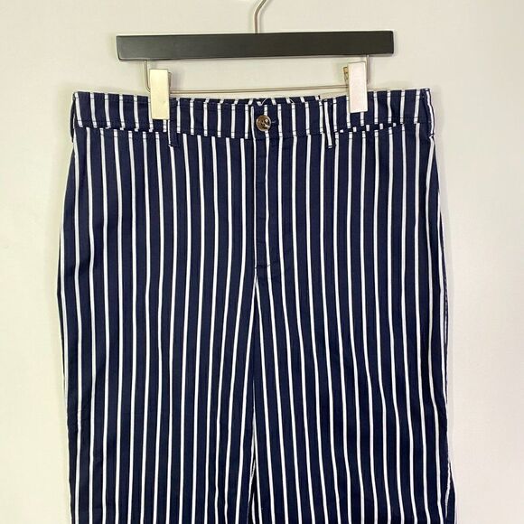 NEW Chico's Classic Blue and White Striped Wide Leg Crop Pants 570284072 - Picture 3 of 6